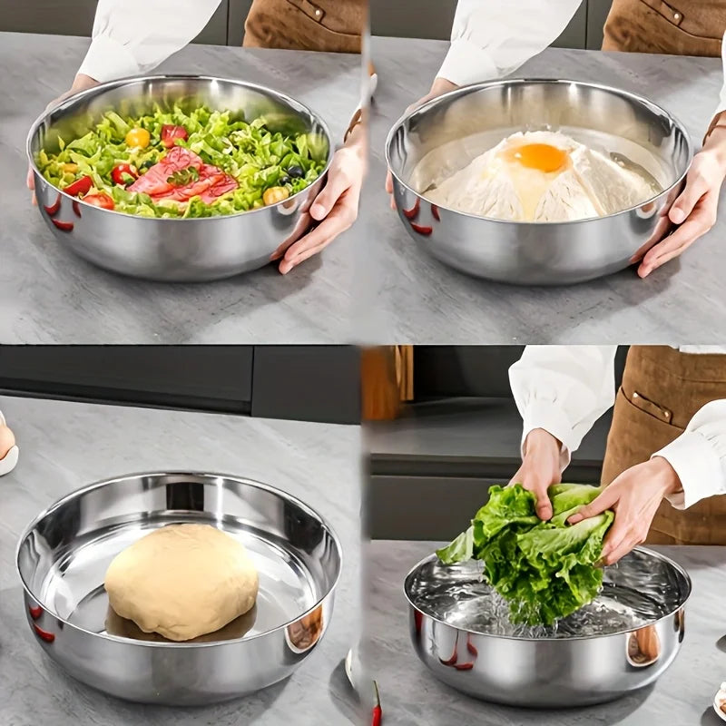 5-Piece Stainless Steel Mixing Bowls with Lids | Baking & Meal Prep Mixing Bowl Set Nixie