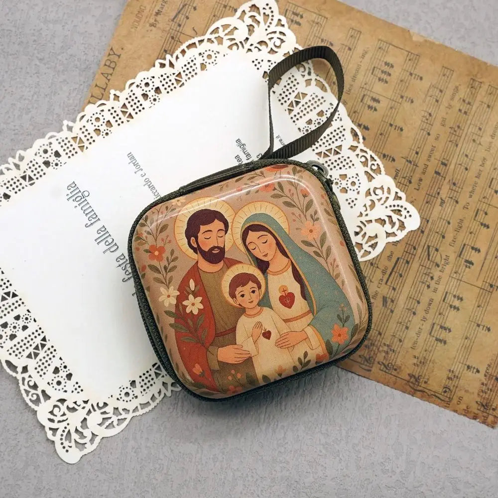 Virgin Mary Rosary Storage Bag – Zippered Christian Gift Box