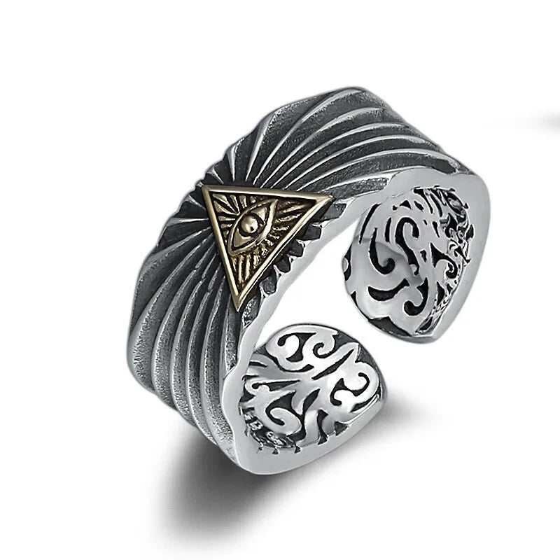 Adjustable Punk Geometric Ring – Zinc Alloy Mood Tracker Fashion Ring Nixie 2 WHITE