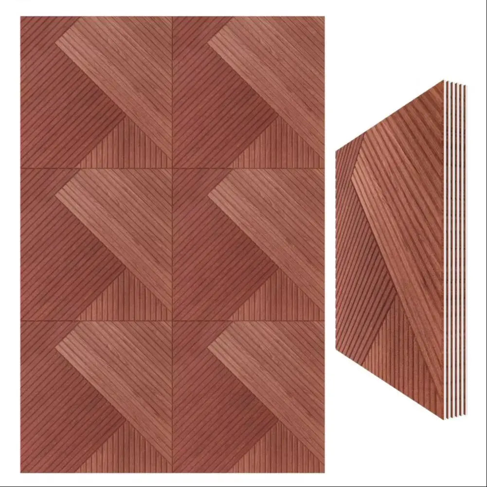Wood Grain Acoustic Panels 23.6" – Flame-Retardant Sound Wall Tiles