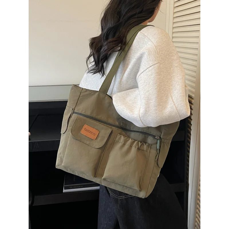 Nixie Large Nylon Tote Bag – Women's Casual Shoulder Bag Women's Tote Bag Nixie