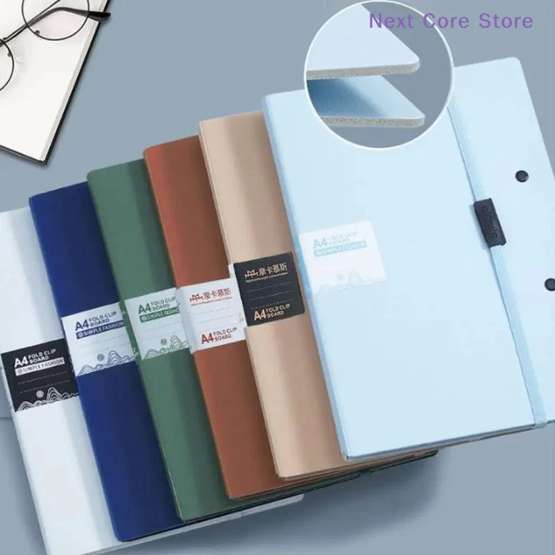 Foldable A4 to A5 PP Plastic File Folder with Elastic Buckle File Folder Nixie