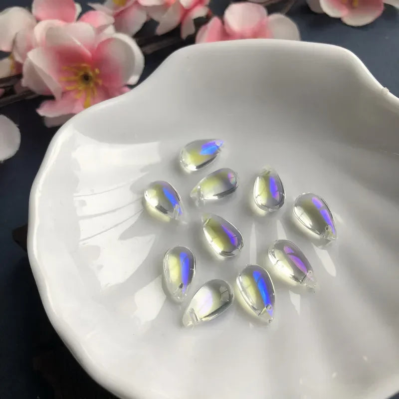 20pc Water Drop Czech Lampwork Glass Beads 8x14mm Mix Color DIY Lampwork Glass Beads Nixie