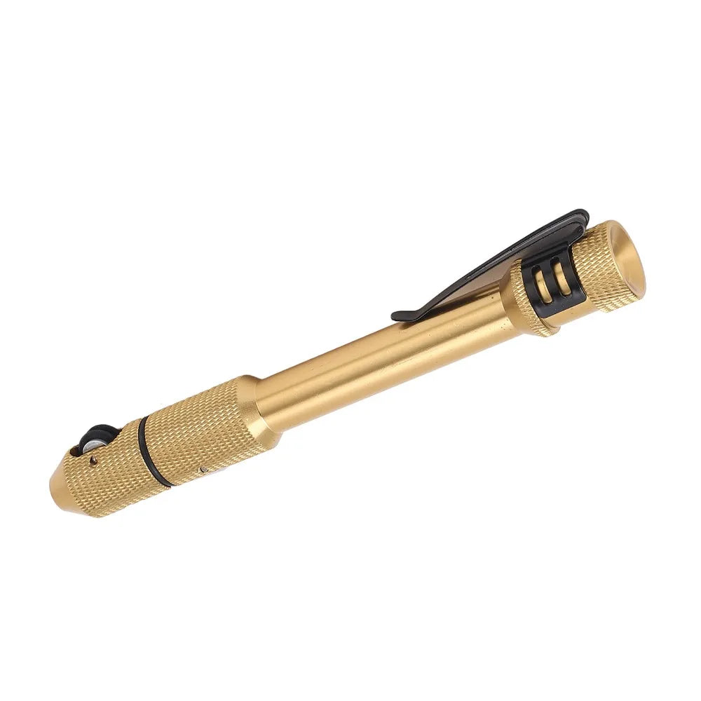 TIG Welding Wire Feed Pen – Aluminum Alloy, Gold Knurled Grip