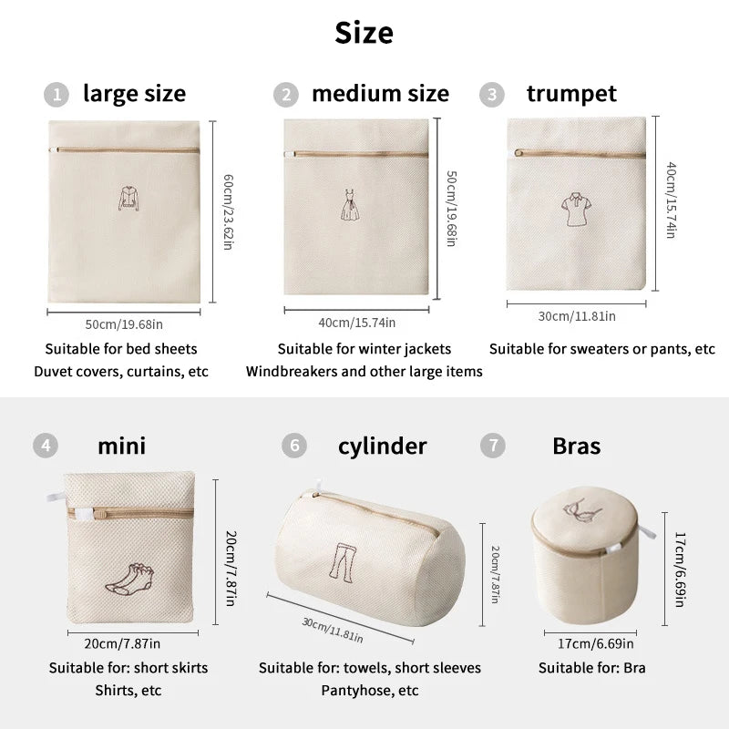Fine Mesh Laundry Bags Set – Thickened Washing & Travel Storage Mesh Laundry Bag Nixie
