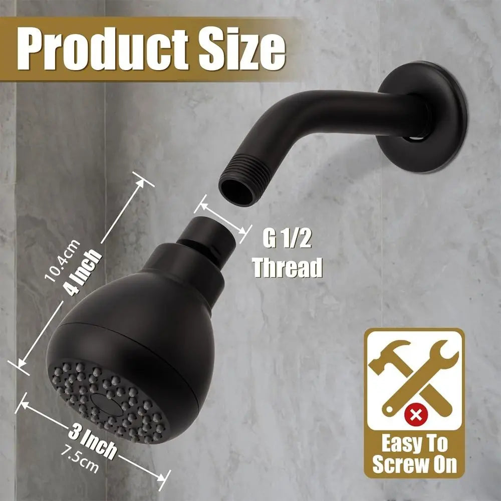 Matte Black Rain Shower Head 360° Rotation – High Pressure Rain Shower Head Nixie