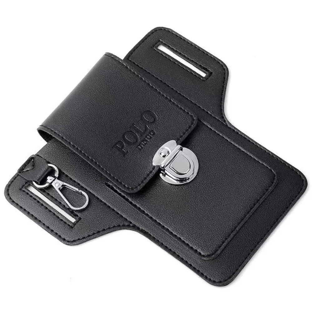 Men's PU Leather Belt Pouch – Phone, Card & Key Waist Pack Belt Waist Pouch Nixie
