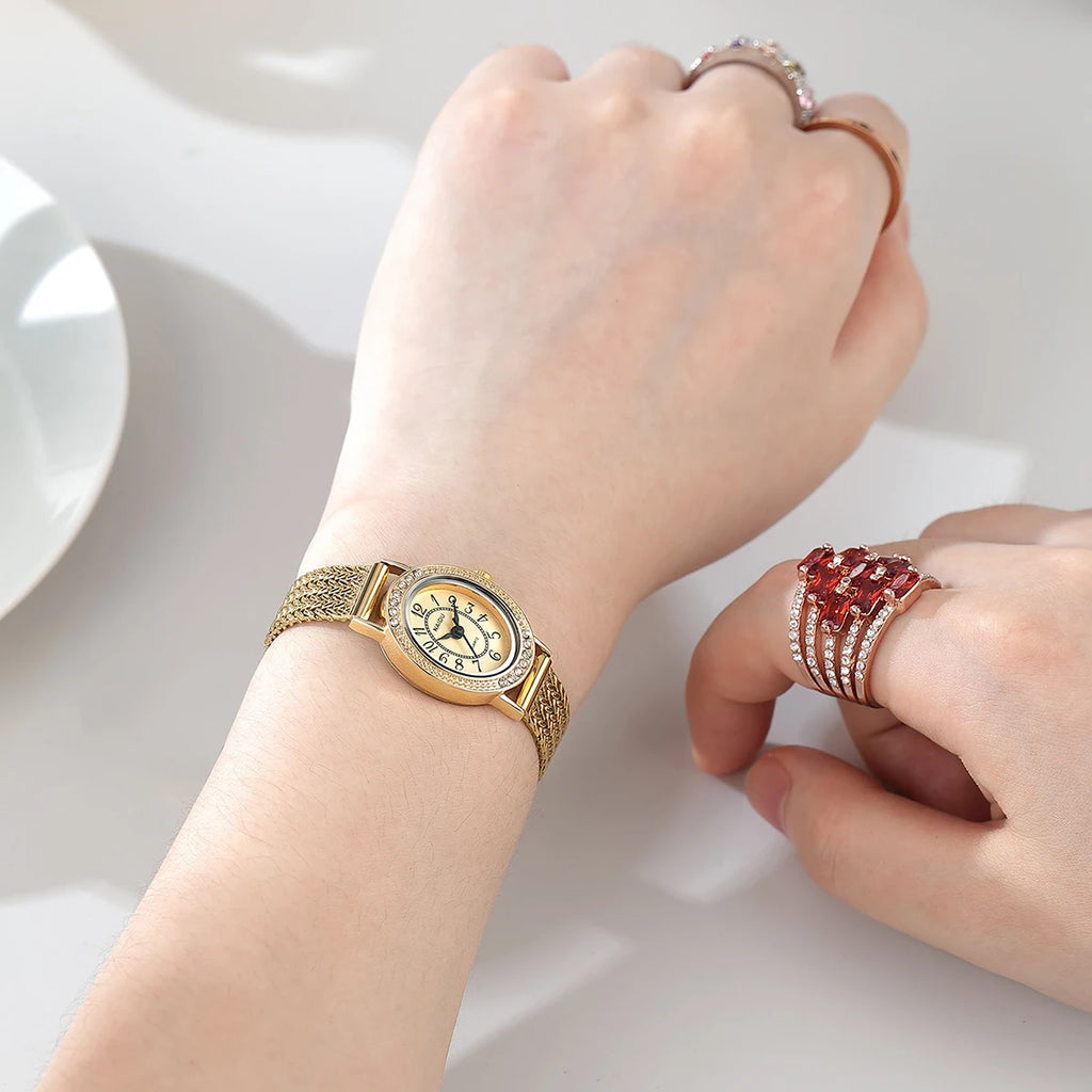 Retro Bohemian Women's Watch – Woven Steel Mesh Strap | Naidu Women's Fashion Watch Nixie