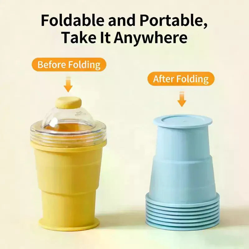 Foldable Ice Ball Cup with Straw | Food-Grade Silicone Mold Silicone Ice Ball Maker Nixie