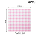 Gingham Disposable Paper Napkins 20 Sheets – Party Supplies Disposable Paper Napkins Nixie A1