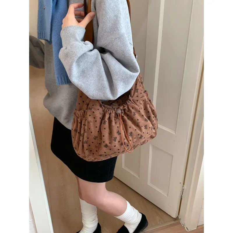 Korean Pleated Crossbody Dumpling Bag – Large Capacity Nylon Crossbody Shoulder Bag Nixie