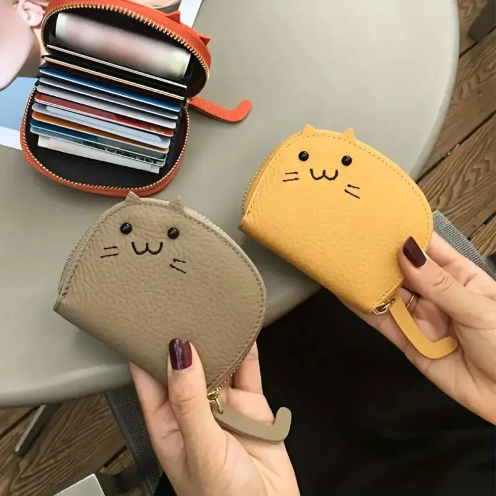 Cartoon Cat Wallet Women Multi-Card Slots Cute Coin Purse Fashion Coin Purse Nixie