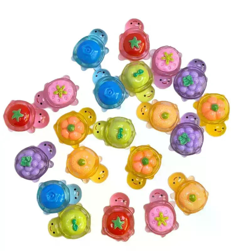 30Pcs Glow-in-the-Dark Mini Resin Turtles Fairy Garden Decor Miniature Craft Figurines Nixie