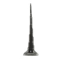 Burj Khalifa Tower Model Gray Alloy Dubai Landmark Statue 8.66in Architectural Figurine Nixie Light Grey