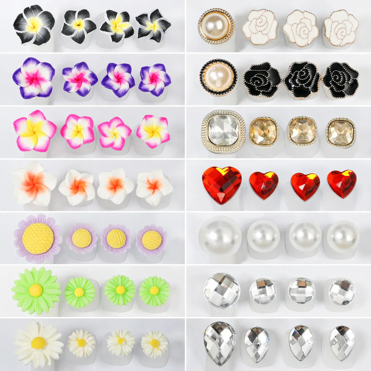 8PCS Daisy Rhinestone Silicone Toe Separators – Pedicure Tool Toe Separators Nixie