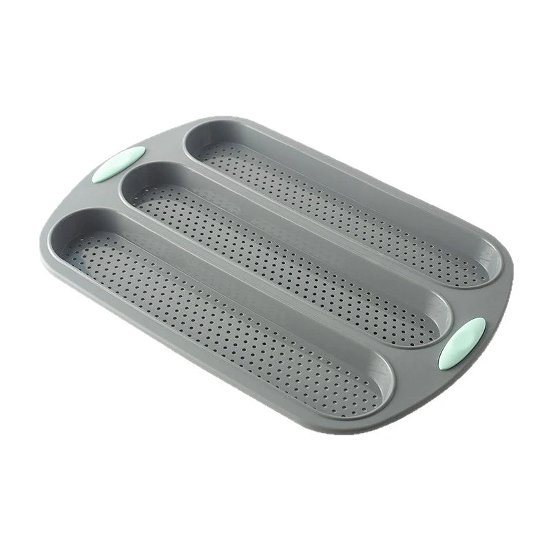 3-Cavity Silicone Bread Pan – Non-Stick Heat-Resistant Loaf Mold Silicone Bread Pan Nixie MULTI