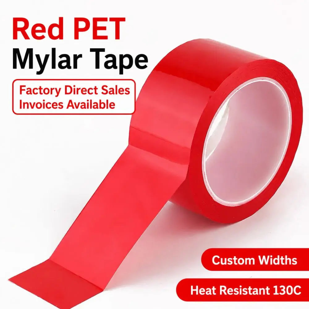 Red Marking Tape 66M Roll – Color Coded PET Tape 3–10mm Marking Tape Nixie