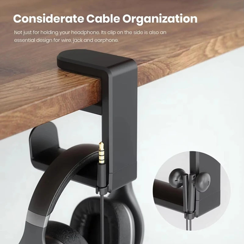 360° Rotating Headphone Stand Desk Clamp Hanger Headphone Stand Nixie