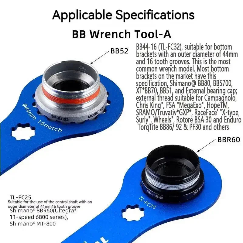TOOPRE 44mm 46mm Bottom Bracket Wrench BB Tool DUB BBR60 Bicycle BB Wrench Nixie