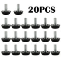 20Pcs Adjustable M8 Furniture Leg Levelers Anti-Slip Base Furniture Leg Levelers Nixie 20PCS