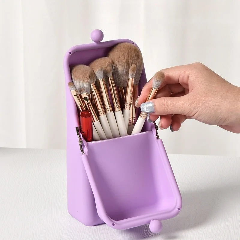 Nixie Silicone Makeup Brush Travel Organizer Bag Makeup Brush Organizer Nixie