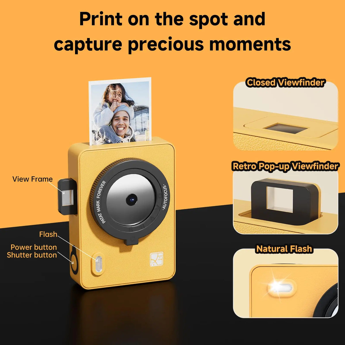 HPRT Z5 Instant Camera 300DPI Dye Sublimation Photo Printer