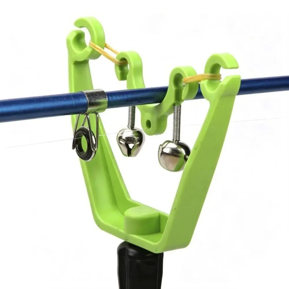 Double Bell Fishing Rod Holder Sound Alarm Indicator Fishing Rod Alarm Nixie