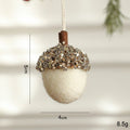 Wool Felt Acorn & Pine Christmas Tree Hanging Ornaments