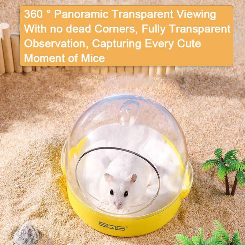Hamster Bath House & Toilet – Large Transparent Sand Basin Hamster Bath House Nixie