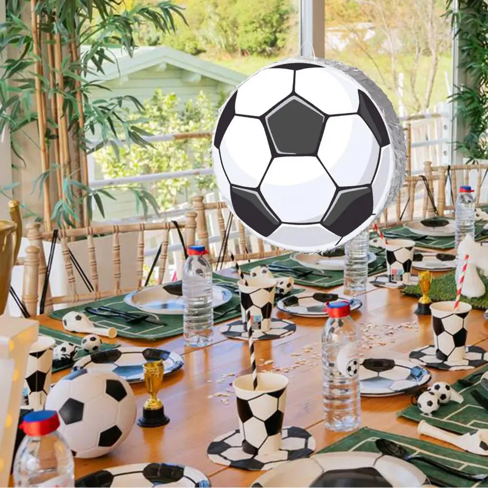 Soccer Ball Piñata Set with Stick, Blindfold & Confetti Kids Party Piñata Nixie