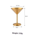 Stainless Steel Goblet | Cocktail, Wine & Dessert Cup Metal Goblet Glass Nixie A2