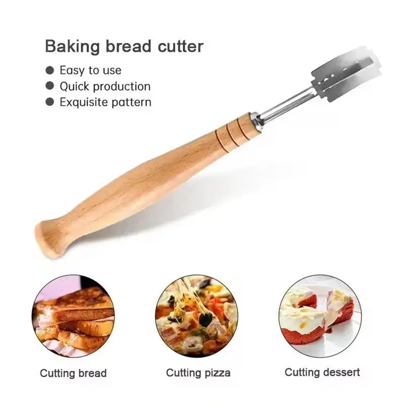 French Bread Lame Scoring Knife – Curved Blade & Wood Handle Bread Scoring Lame Nixie