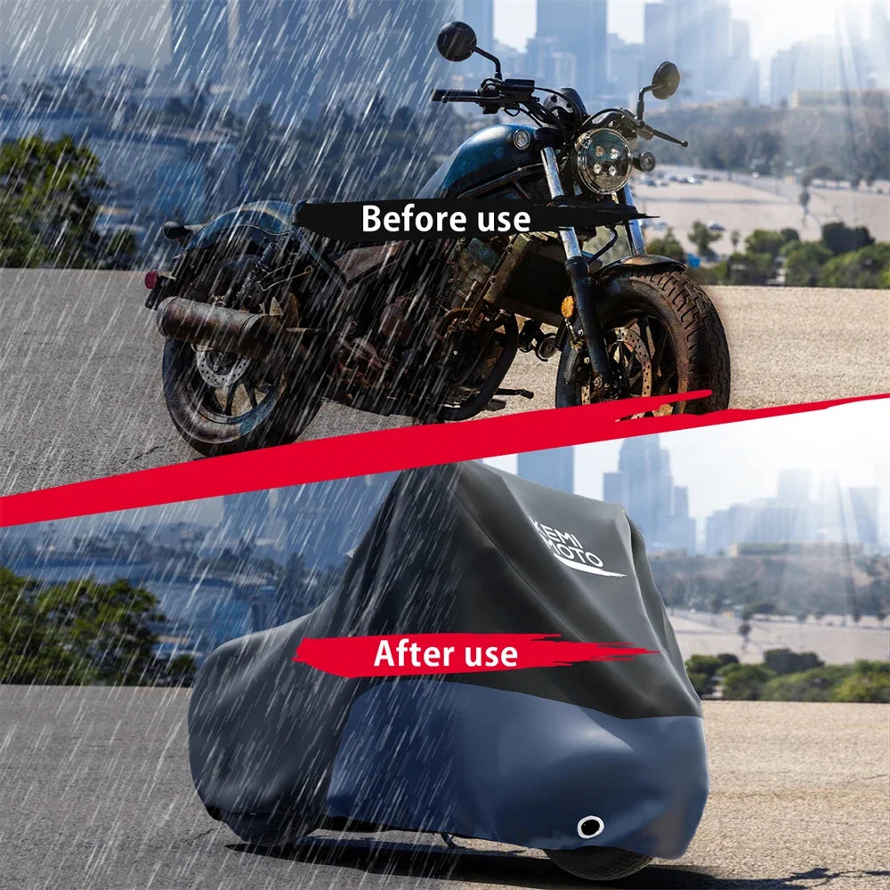 Waterproof Motorcycle Cover for Iron 883, Rebel, Vulcan & More Motorcycle Cover Nixie