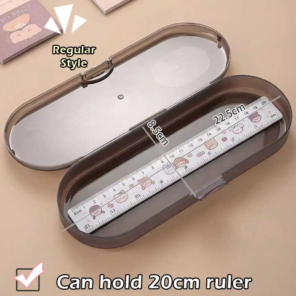 Transparent Stackable Plastic Pencil Box – Large Capacity