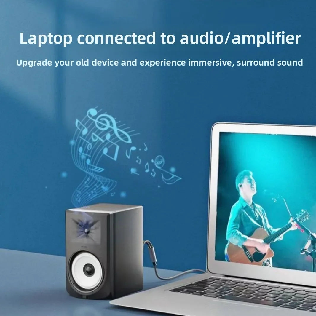 3.5mm to Dual RCA Audio Cable Splitter – Speakers & PC