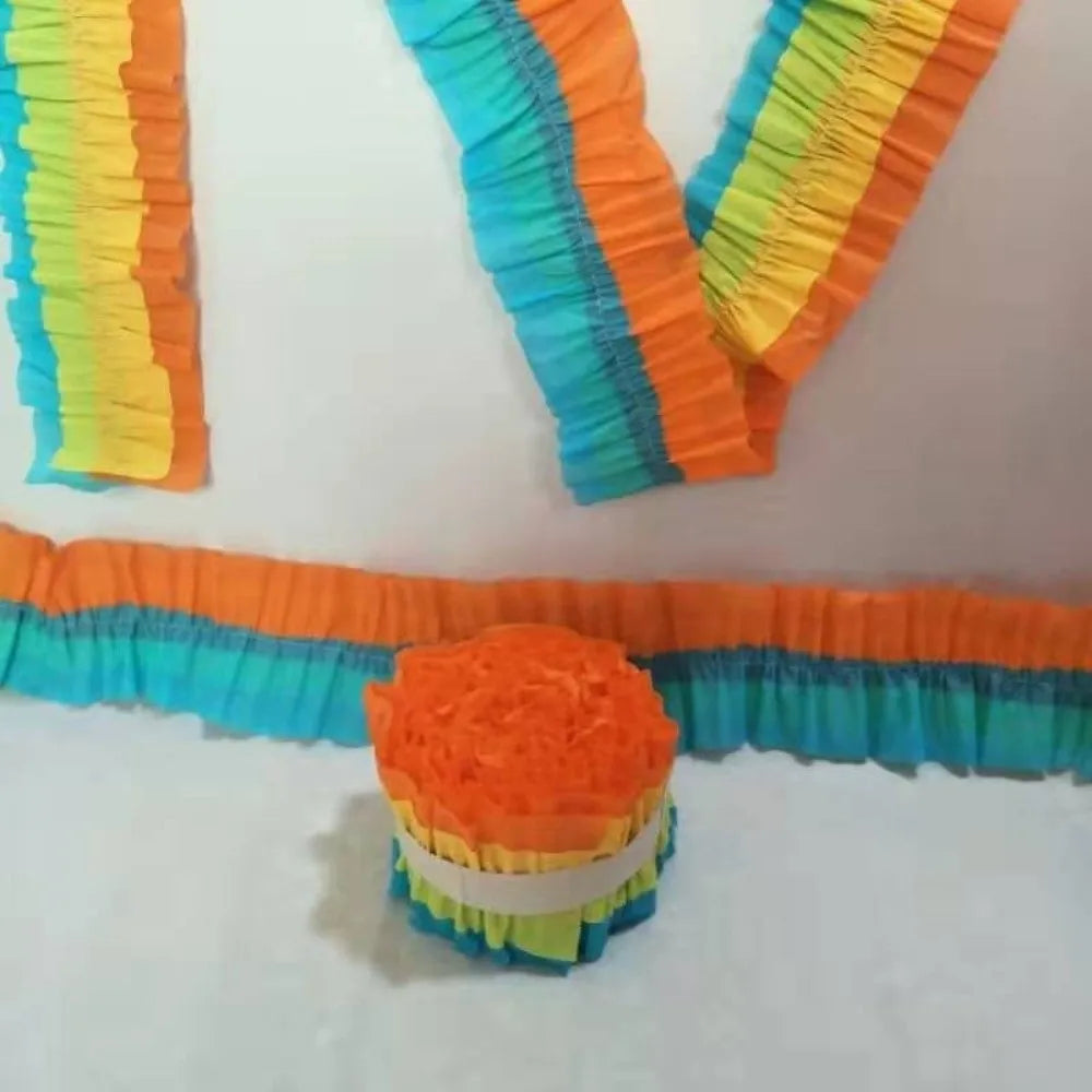 Macaron Crepe Paper Streamers 3M Heart Garland Party Decoration