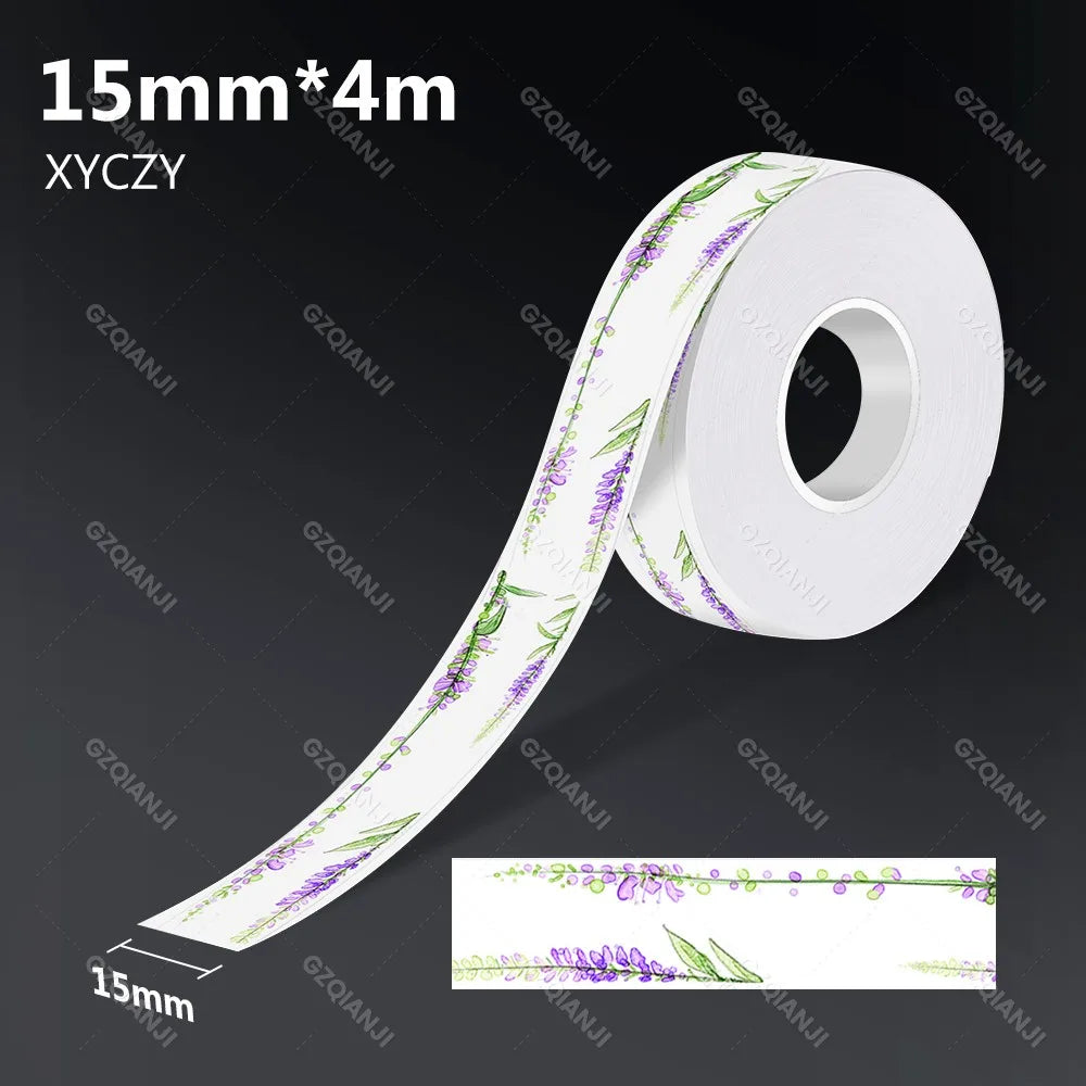 15mm Waterproof Thermal Label Tape for Marklife P15 P12 P11 Thermal Label Tape Nixie Cleae-Lavender