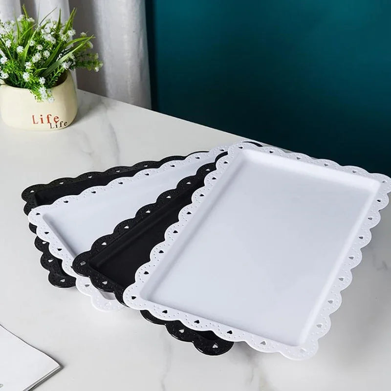 Elegant Plastic Cake Display Tray for Wedding & Party Events Cake Display Tray Nixie