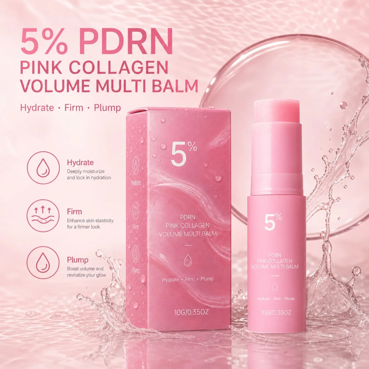 PDRN Pink Collagen Multi Balm Stick – Face, Lip & Eye Moisturizing Balm Stick Nixie