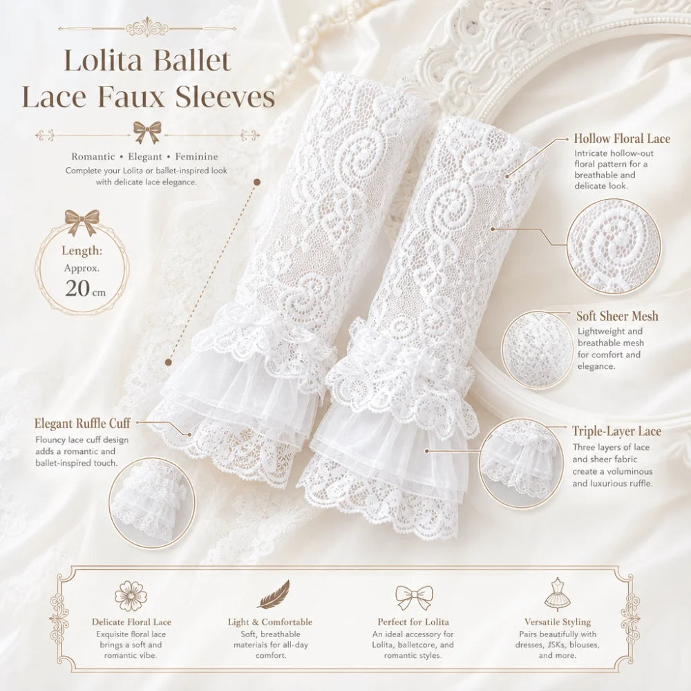 Ruched Detachable Flared Cuffs – Lolita Ballet Wrist Sleeves Detachable Wrist Cuffs Nixie