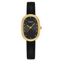 Timetti Women's Retro Square Quartz Watch | Leather Strap Women's Quartz Watch Nixie black