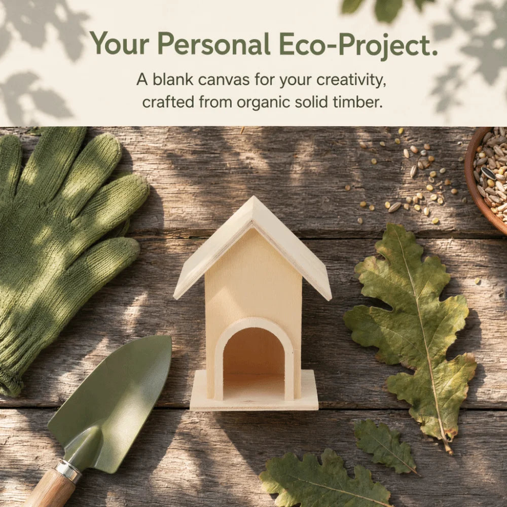 5-Pack Unfinished Wooden Birdhouses | DIY Patio Bird Decor