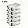 5-Piece Stainless Steel Food Storage Containers with Lids Food Storage Containers Nixie 5Pcs