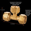 Brass Pipe Fitting Male/Female Thread Solar Water Heater 2/3 Way Brass Pipe Fitting Nixie 9