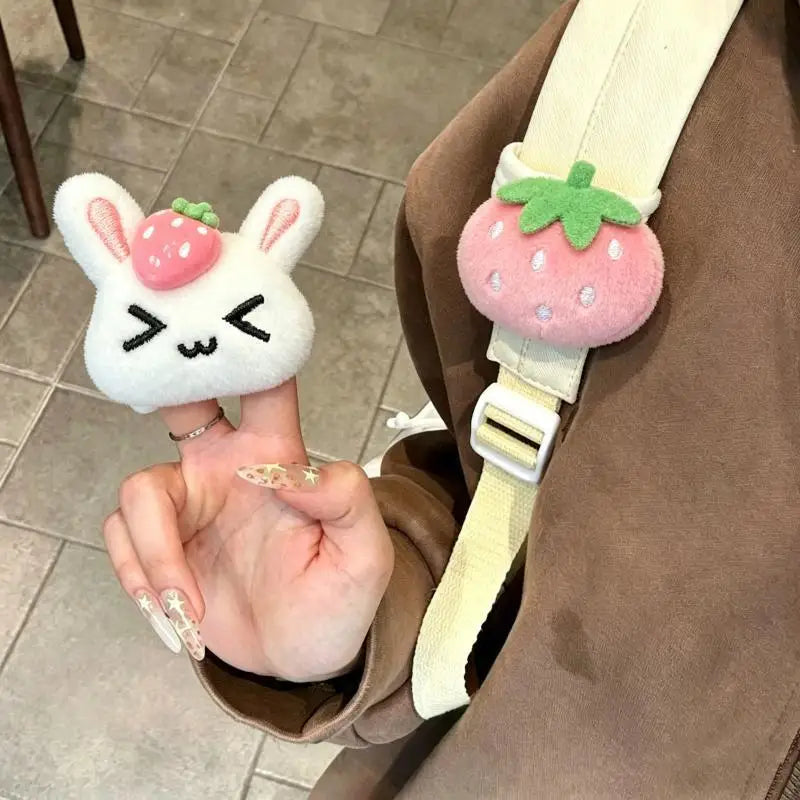 Cute Rabbit Plush Bag Strap Clip – Shoulder Strap Accessory