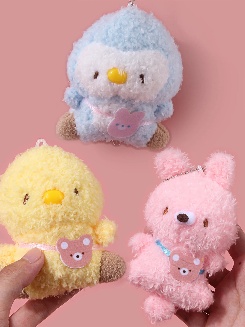 Kawaii Monster Rabbit Plush Keychain Stuffed Doll Pendant