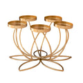 Iron Candle Holder Stand | 1/3/4/5 Candle Tabletop Candlestick Candle Holder Stand Nixie Golden 5