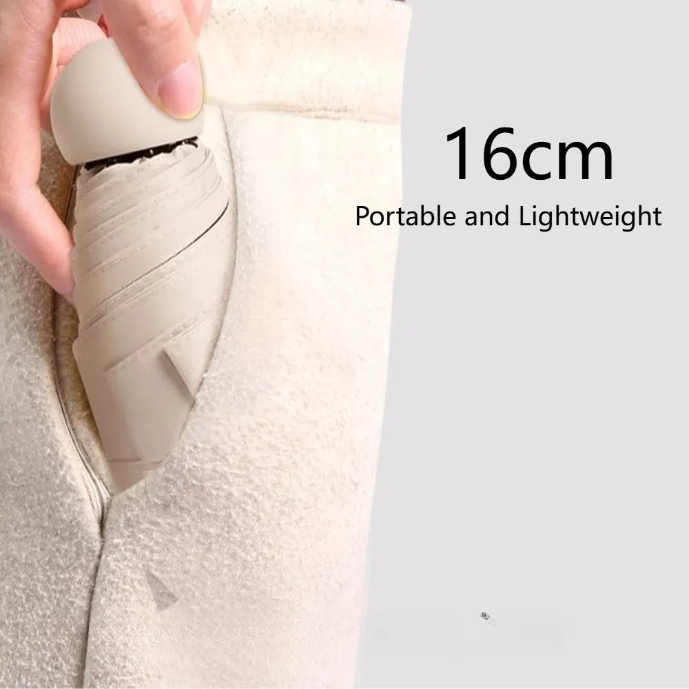 Mini Capsule Folding Umbrella UPF50+ UV & Rain Protection Folding Travel Umbrella Nixie