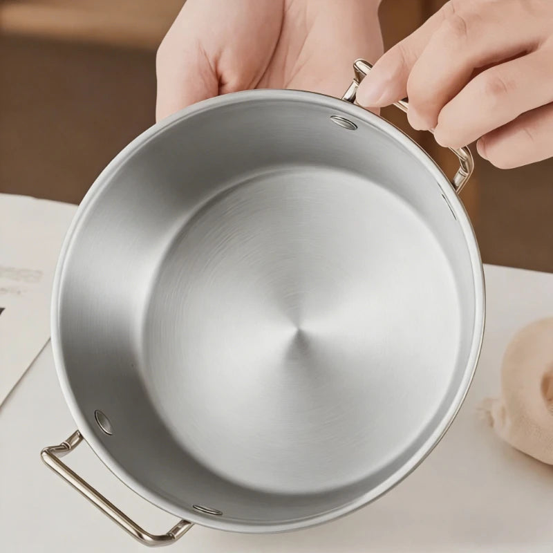 Stainless Steel Noodle Bowl with Handle | Ramen Soup Salad Stainless Steel Bowl Nixie