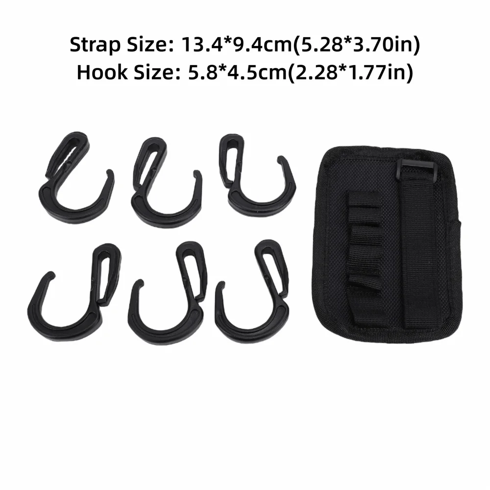 Beach Umbrella Hook with 6 Detachable Hooks | Anti-Slip Strap